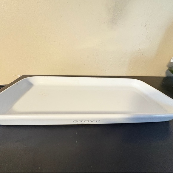 Grove Collaborative stoneware shallow dish. Various uses. Rectangular - Picture 2 of 8